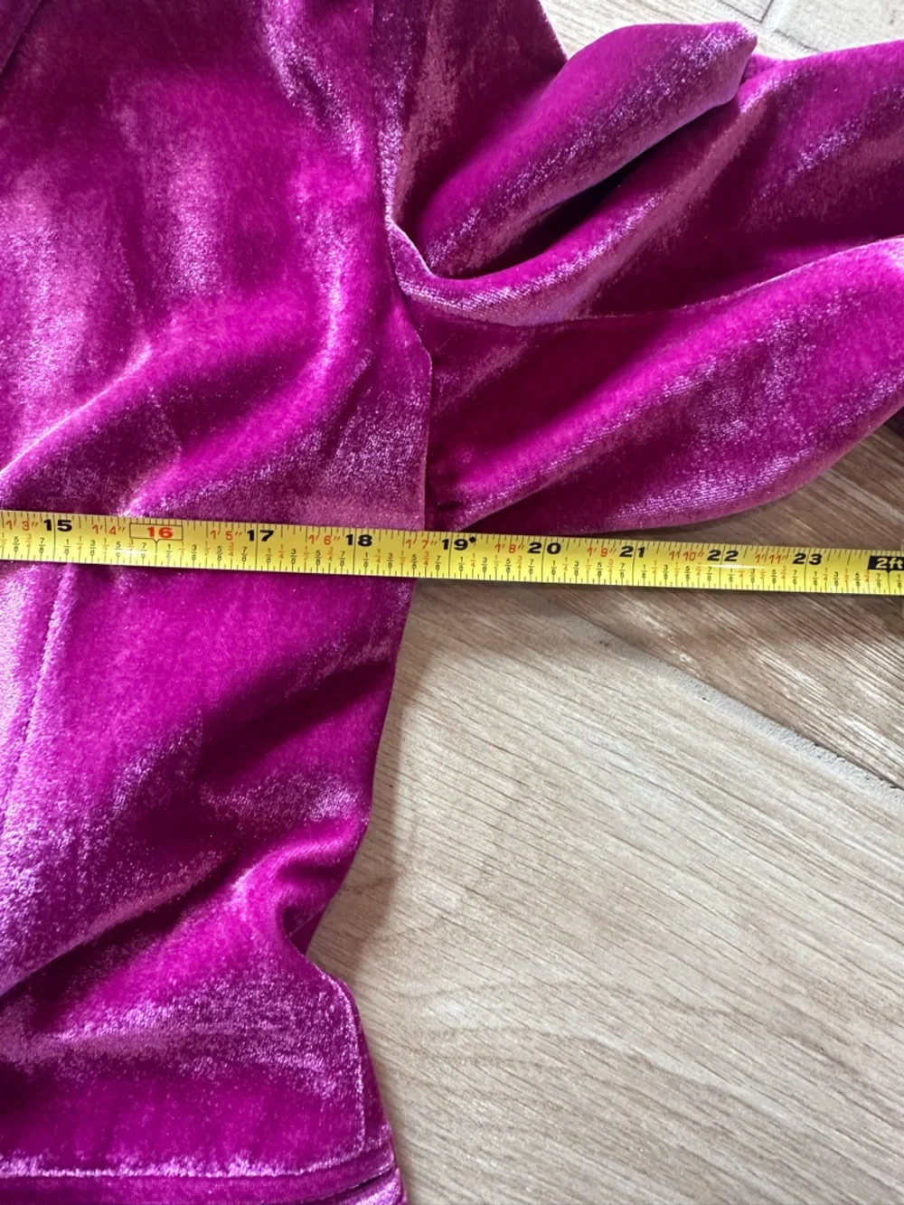🆕 NWT Free People / Mink Pink plush fuchsia pink velvet blazer 2 Pc set. Sz M ( - Picture 5 of 9